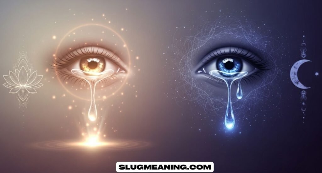 Left Eye Watering Spiritual Meaning of Tears from Right Eye