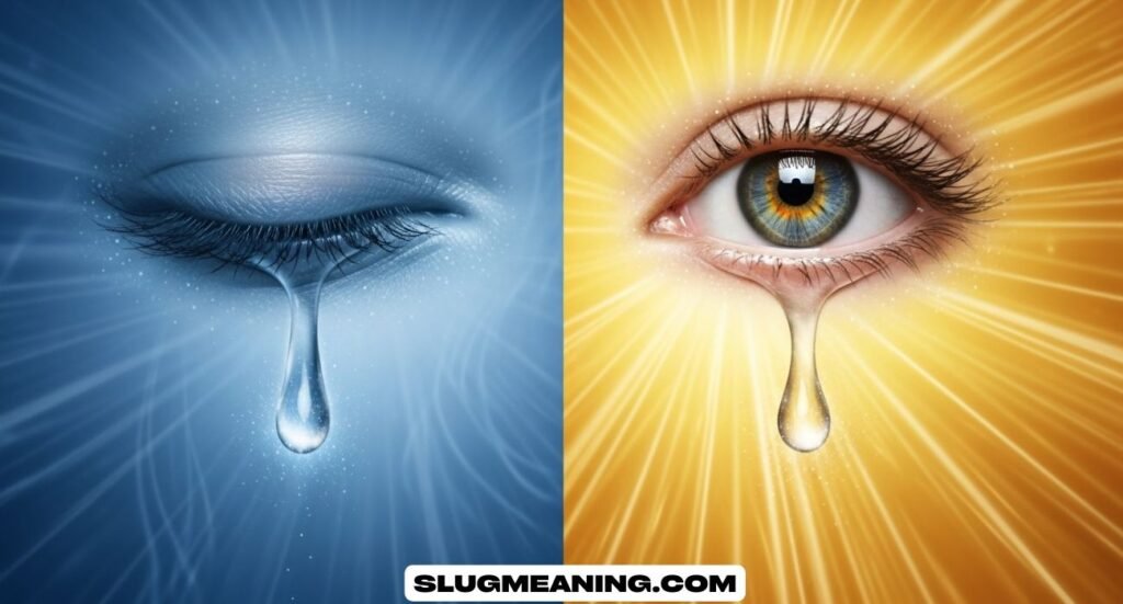 Left Eye Watering Spiritual Meaning of Tears from Right Eye