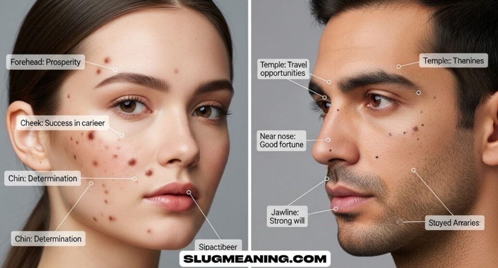 Moles on the Face Meaning for Females and Males
