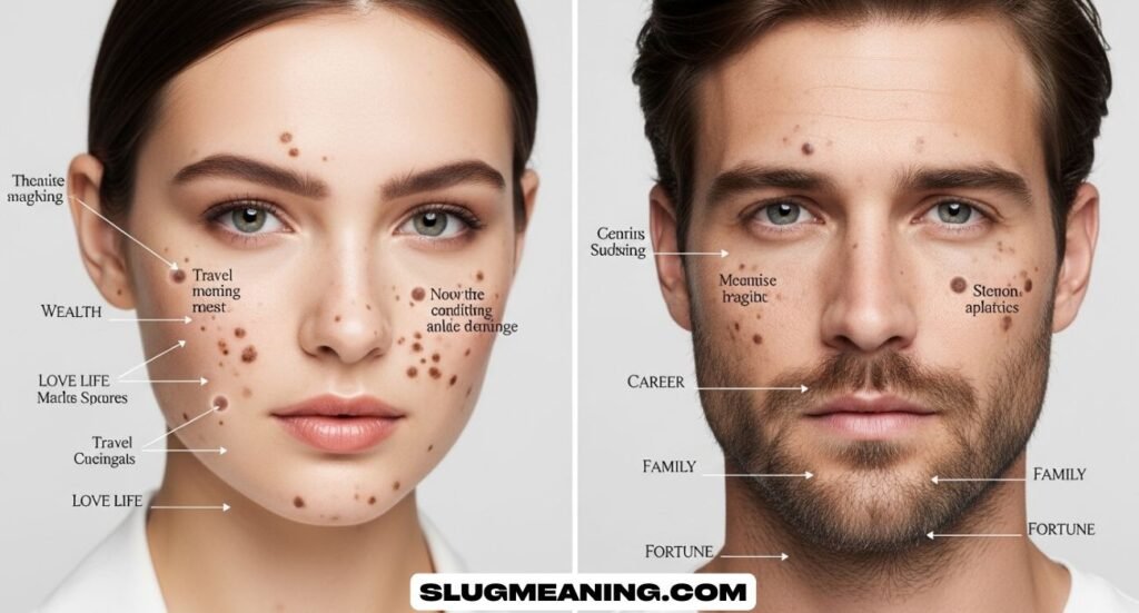 Moles on the Face Meaning for Females and Males