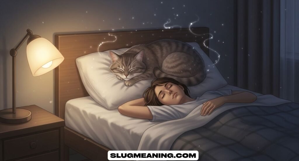 Spiritual Meaning of Cat Sleeping Above Your Head on Pillow
