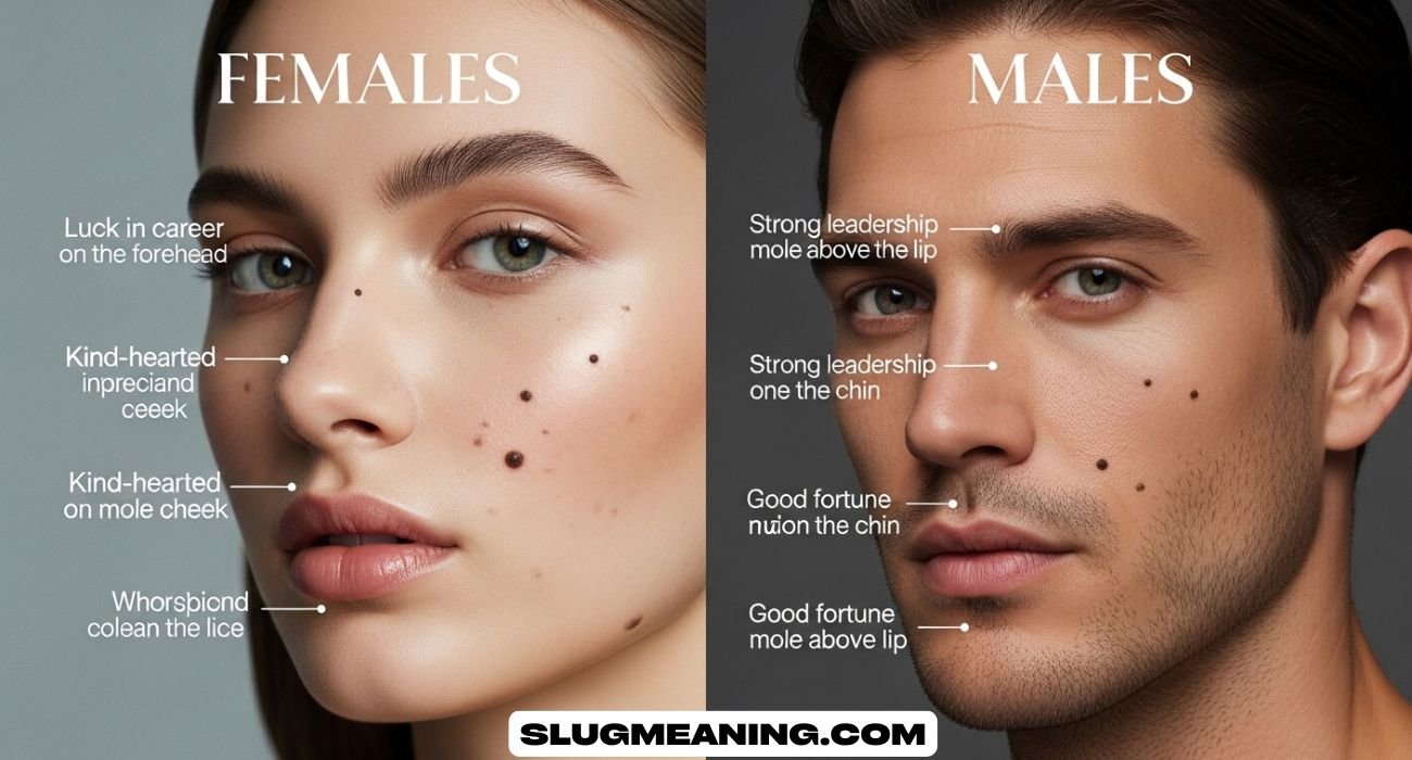 Moles on the Face Meaning for Females and Males